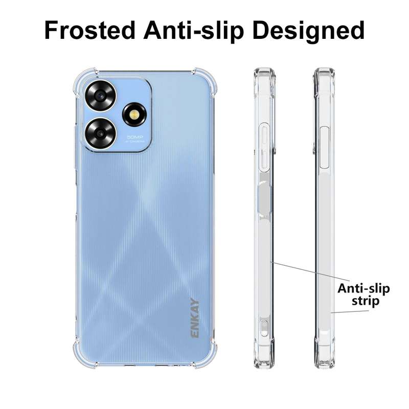For ZTE Blade A73 4G ENKAY Clear TPU Shockproof Anti-slip Phone Case