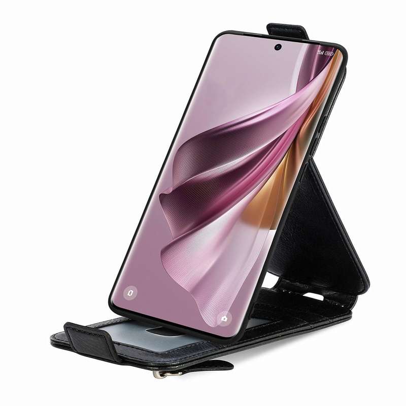 For OPPO Reno10 Pro 5G Zipper Wallet Vertical Flip Leather Phone Case(Black)