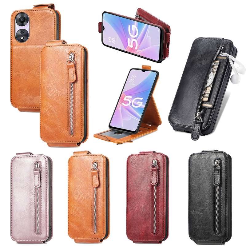 For OPPO Reno10 Pro 5G Zipper Wallet Vertical Flip Leather Phone Case(Black)