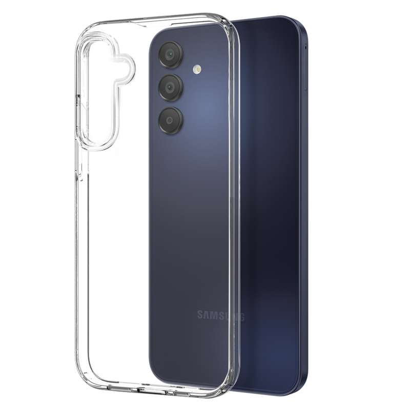 For Samsung Galaxy A15 4G / 5G NORTHJO Transparent TPU Phone Case with Tempered Glass Film(Transpare
