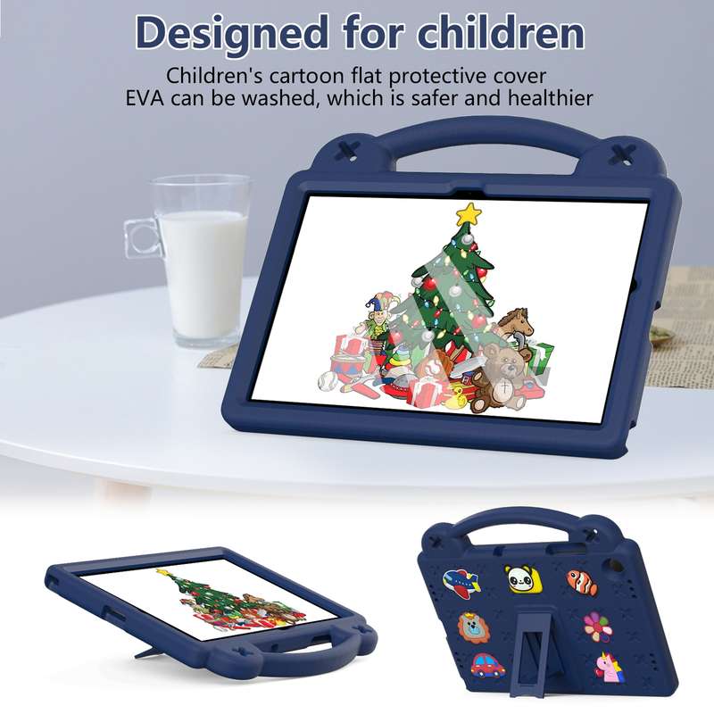 For Samsung Galaxy Tab A9+ X216B Handle Kickstand Children EVA Shockproof Tablet Case(Light Purple)