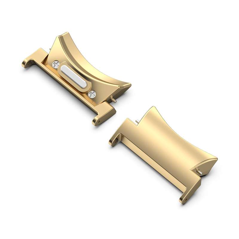 For Samsung Galaxy Watch5 / 5 Pro 20mm 1 Pair Button Style Curved Metal Watch Band Connector(Gold)