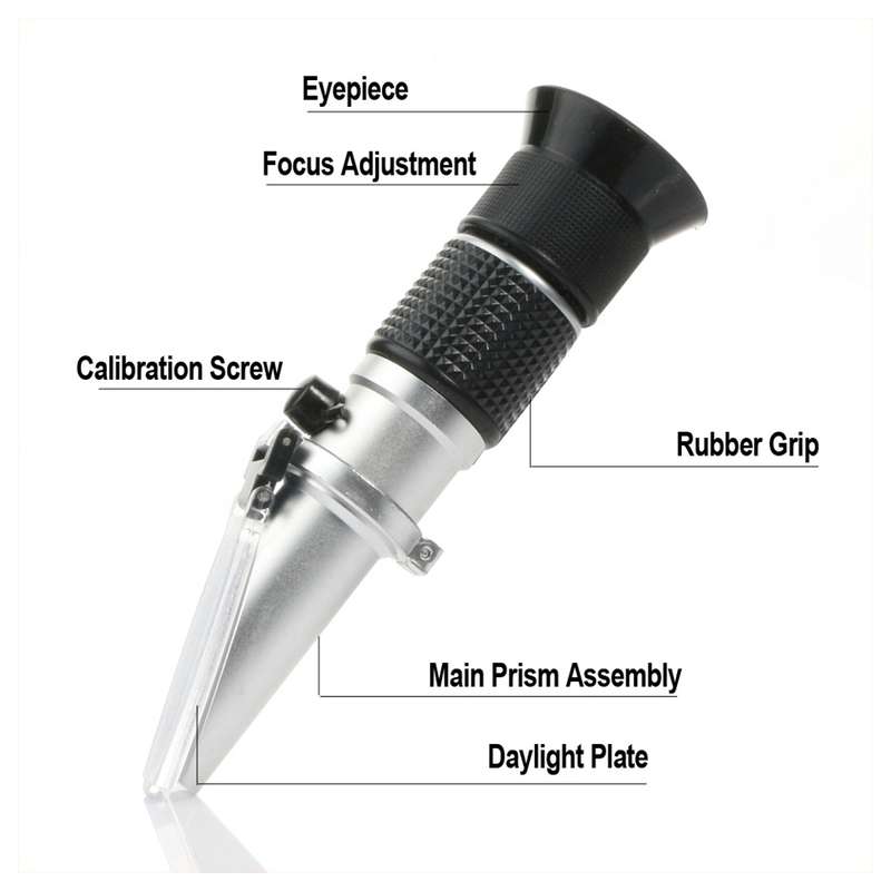 RZ116 Refractometer Alcohol Portable Automatic Digital Refractometer 0-80 Glycol Handheld Atc Brix R