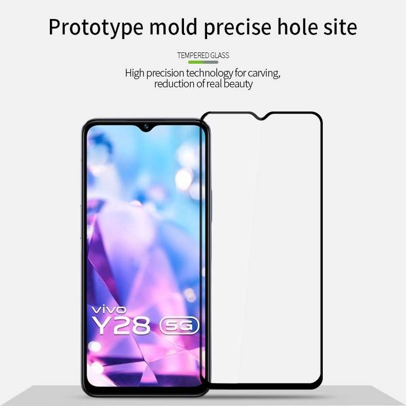 For vivo Y28 5G PINWUYO 9H 2.5D Full Screen Tempered Glass Film(Black)