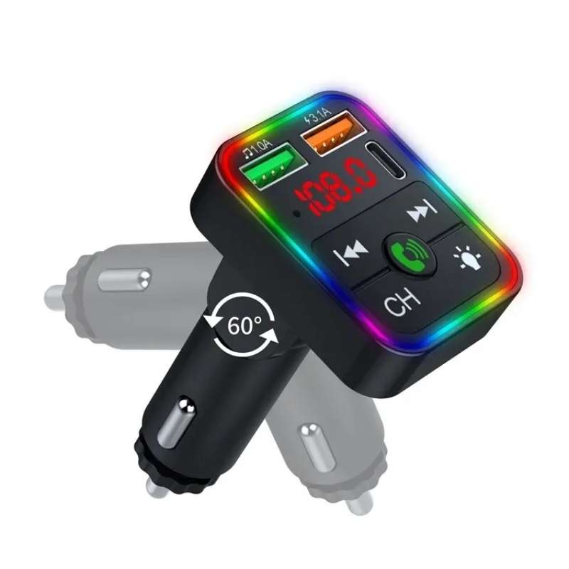 P2 Dual USB Port Cigarette Lighter Car Charger Support Bluetooth Hands Free Calling Car Player Charg