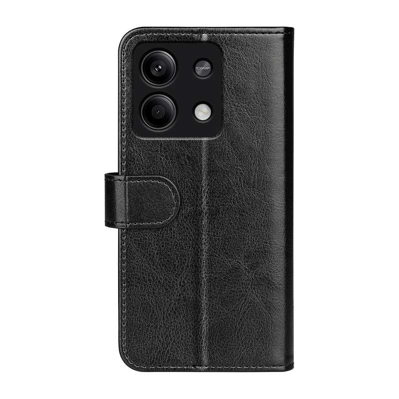 For Xiaomi Redmi Note 13 R64 Texture Horizontal Flip Leather Phone Case(Black)