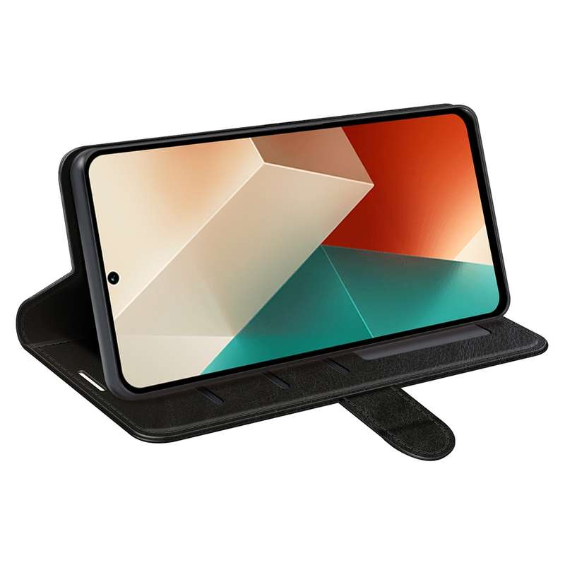 For Xiaomi Redmi Note 13 R64 Texture Horizontal Flip Leather Phone Case(Black)