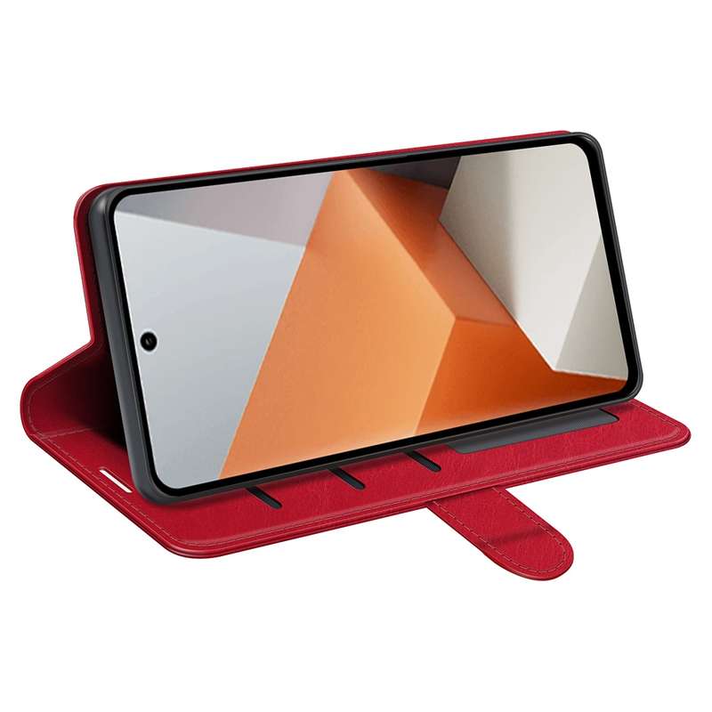 For Xiaomi Redmi Note 13 Pro+ R64 Texture Horizontal Flip Leather Phone Case(Red)