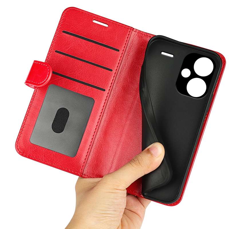 For Xiaomi Redmi Note 13 Pro+ R64 Texture Horizontal Flip Leather Phone Case(Red)