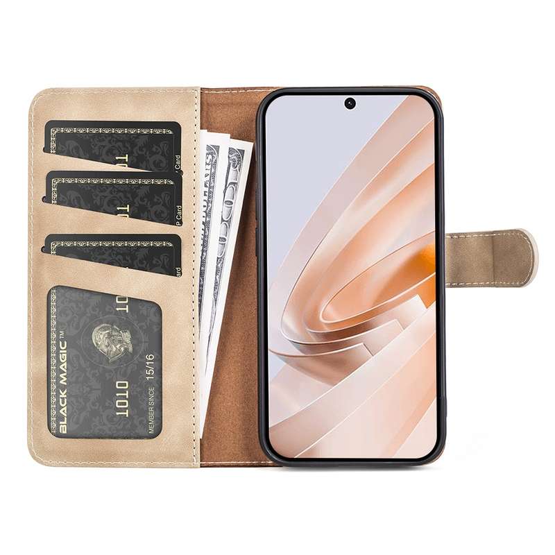 For Xiaomi Redmi Note 13R 5G Stitching Horizontal Flip Leather Phone Case(Yellow)