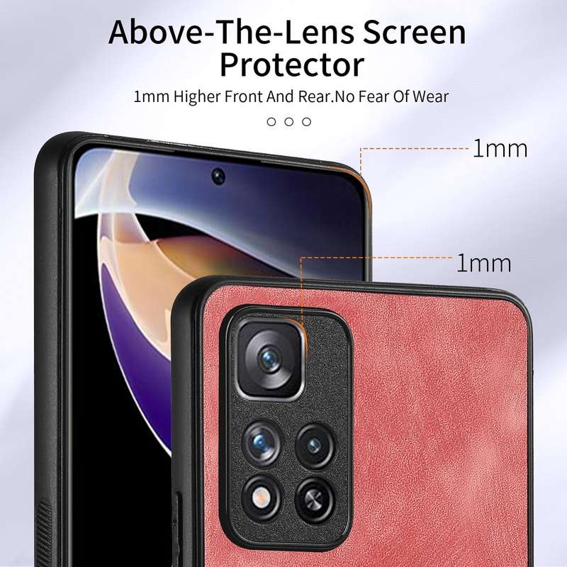 For Xiaomi Redmi Note 11 Pro+ Retro Skin-feel Ring Card Wallet Phone Case(Pink)