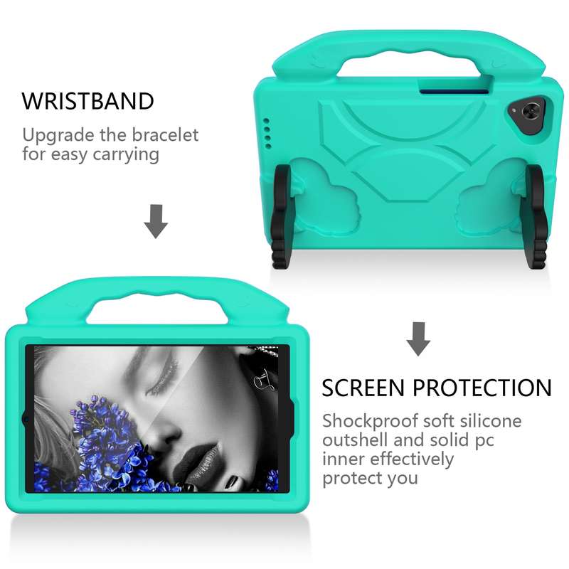 For Samsung Galaxy Tab A9 X110 Thumb Bracket EVA Shockproof Tablet Case(Black)