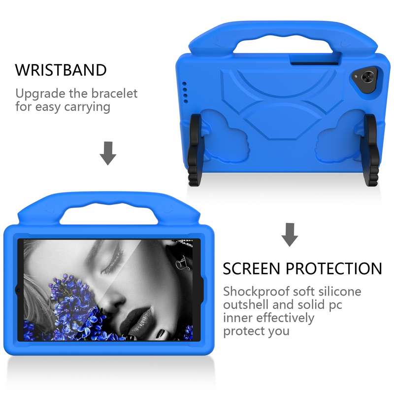 For Samsung Galaxy Tab A9 X110 Thumb Bracket EVA Shockproof Tablet Case(Black)