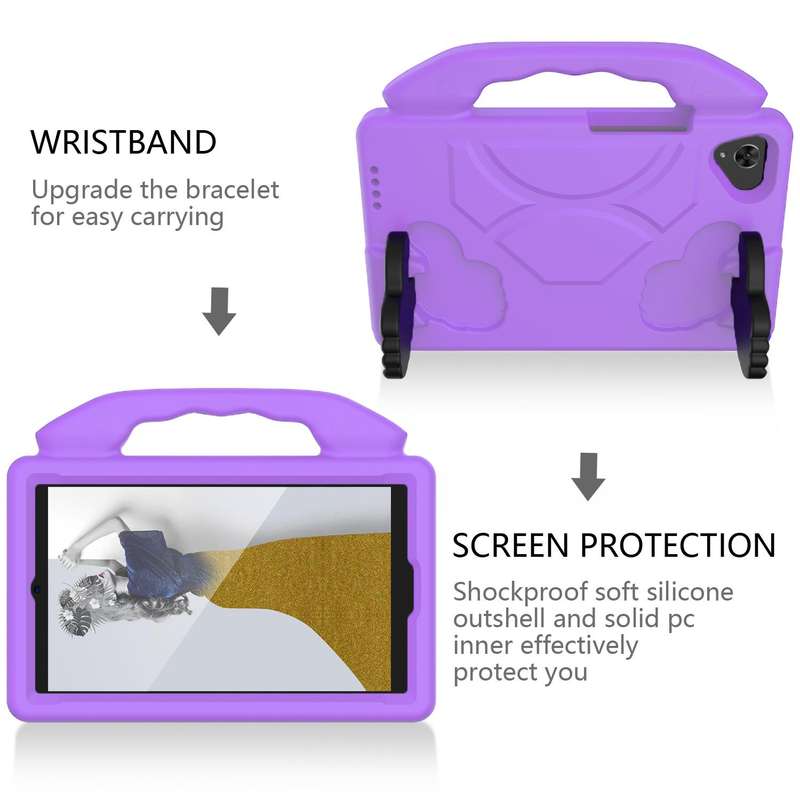 For Samsung Galaxy Tab A9 X110 Thumb Bracket EVA Shockproof Tablet Case(Black)