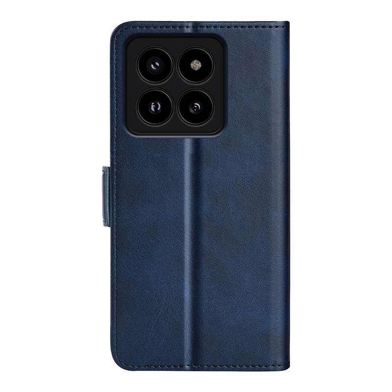 For Xiaomi 14 Pro Dual-side Magnetic Buckle Horizontal Flip Leather Phone Case(Dark Blue)