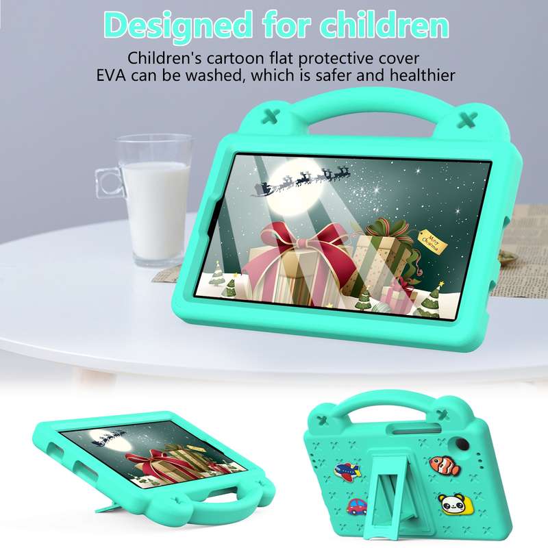 For Samsung Galaxy Tab A9 Handle Kickstand Children EVA Shockproof Tablet Case(Pink)