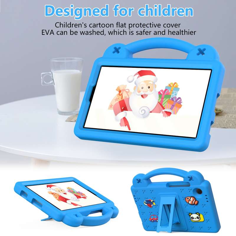 For Samsung Galaxy Tab A9 Handle Kickstand Children EVA Shockproof Tablet Case(Pink)