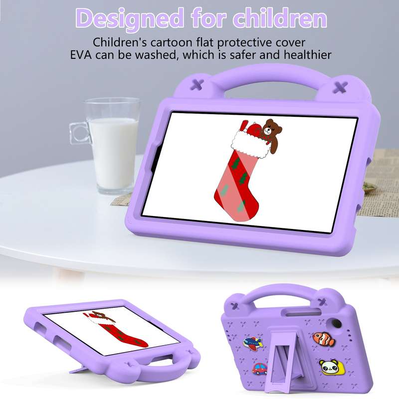 For Samsung Galaxy Tab A9 Handle Kickstand Children EVA Shockproof Tablet Case(Pink)