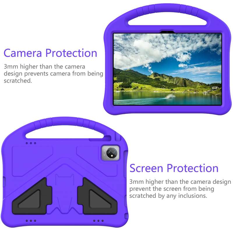 For Blackview Tab 8 WiFi 10.1 2023 EVA Shockproof Tablet Case with Holder(Rose Red)