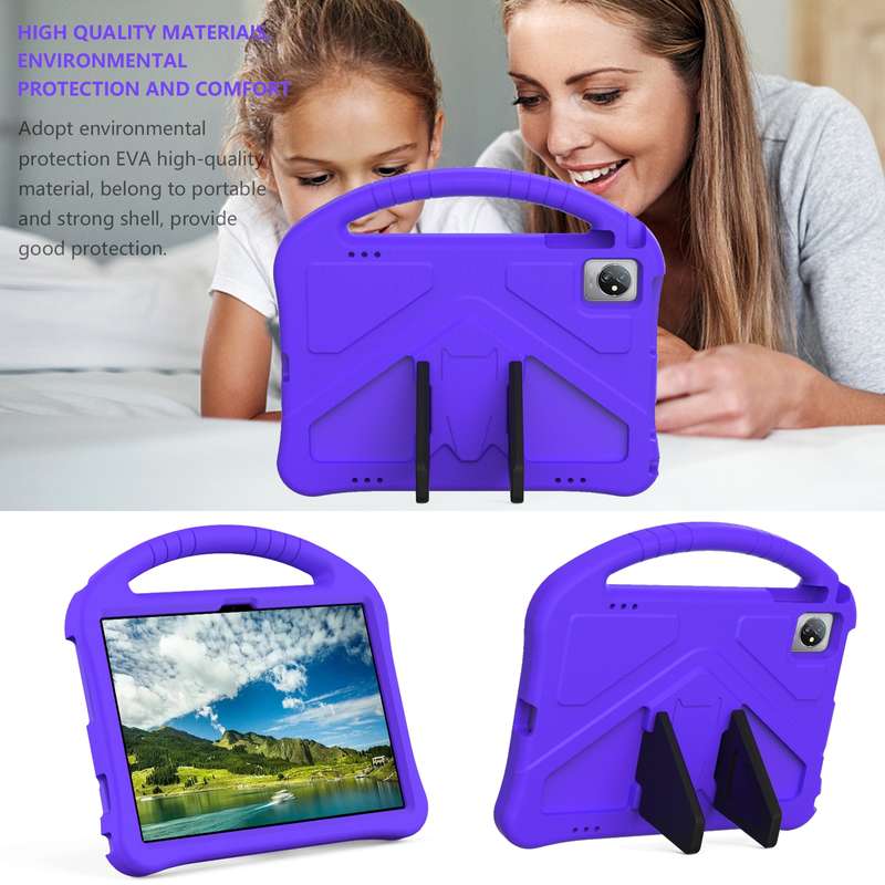 For Blackview Tab 70 WiFi 2023 EVA Shockproof Tablet Case with Holder(Rose Red)