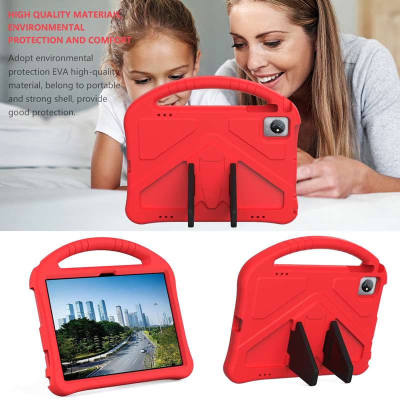 For Blackview Tab 70 WiFi 2023 EVA Shockproof Tablet Case with Holder(Rose Red)