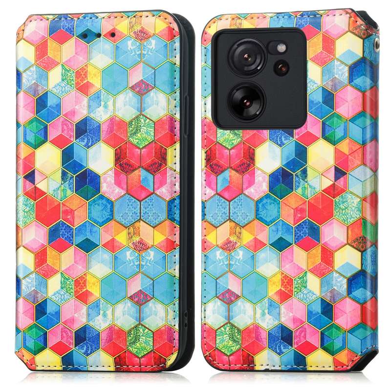 For Xiaomi 13T / 13T Pro CaseNeo Colorful Magnetic Leather Phone Case(Magic Space)