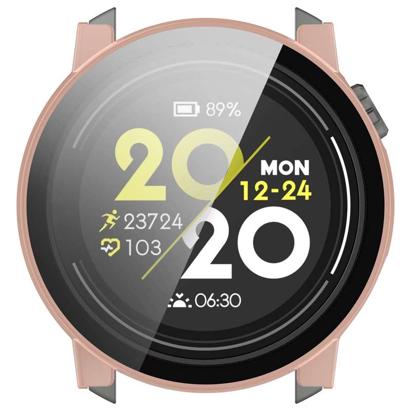 For COROS Pace 3 Shell + Tempered Film Integrated Watch Protective Case(Pink)