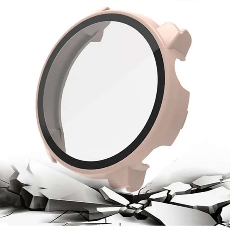 For COROS Pace 3 Shell + Tempered Film Integrated Watch Protective Case(Pink)