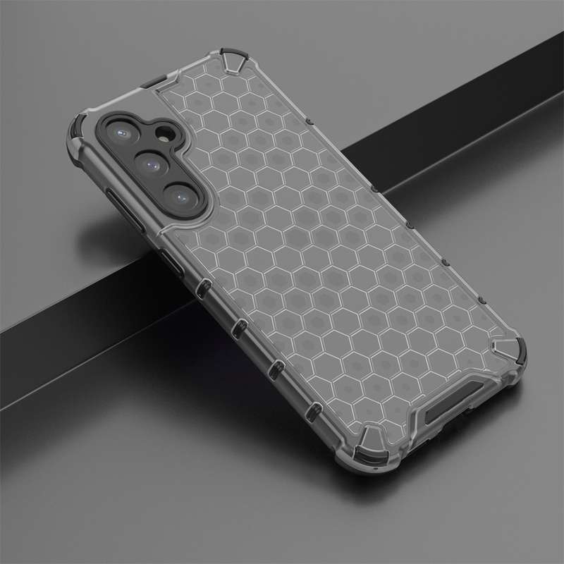 For Samsung Galaxy S23 FE 5G Shockproof Honeycomb Phone Case(White)