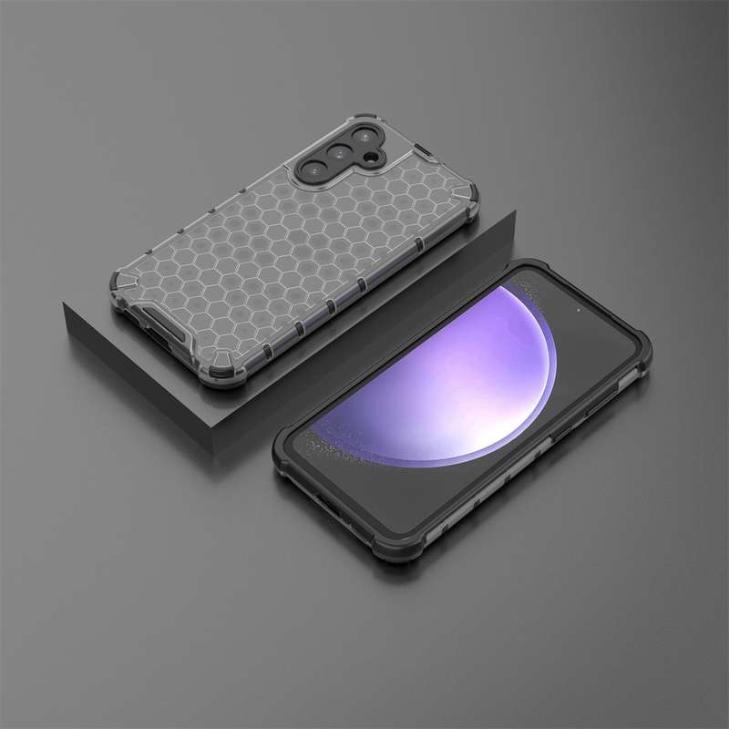 For Samsung Galaxy S23 FE 5G Shockproof Honeycomb Phone Case(White)