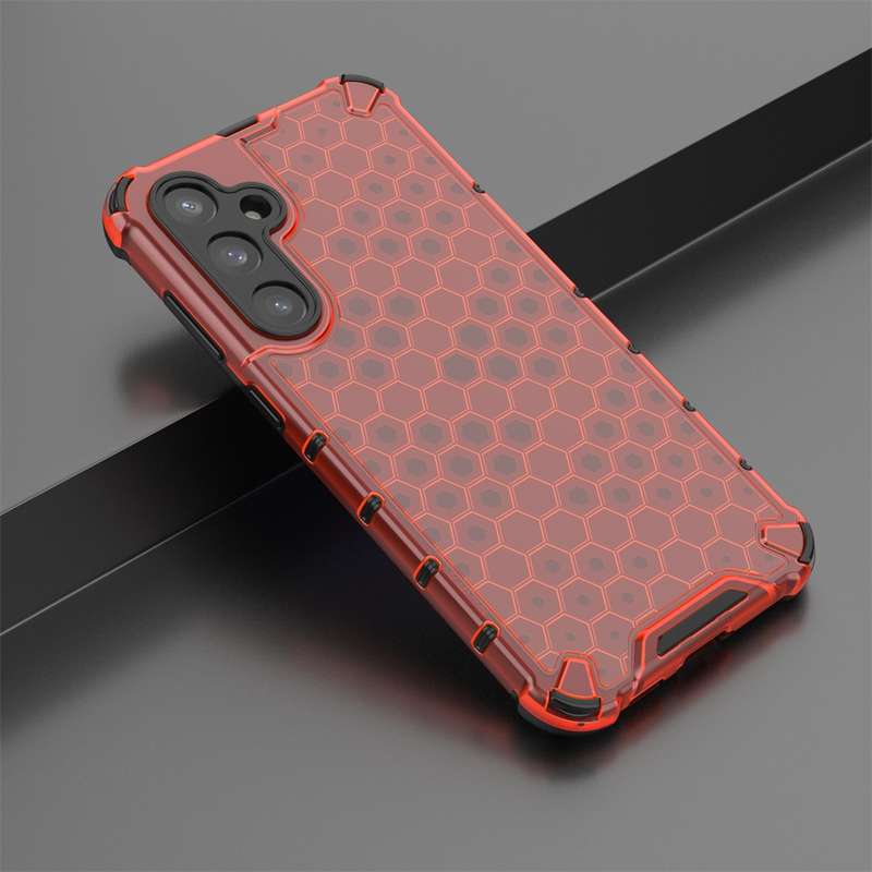 For Samsung Galaxy S23 FE 5G Shockproof Honeycomb Phone Case(White)