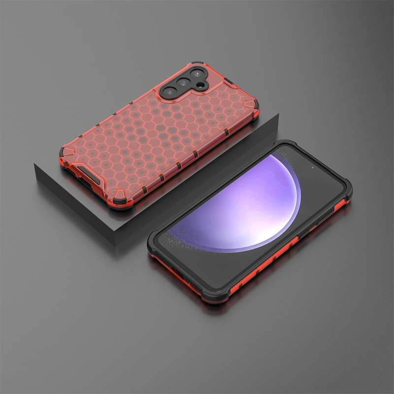 For Samsung Galaxy S23 FE 5G Shockproof Honeycomb Phone Case(White)