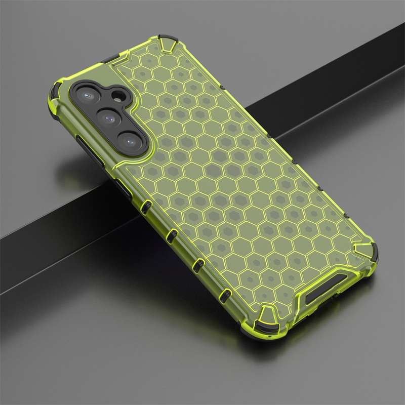For Samsung Galaxy S23 FE 5G Shockproof Honeycomb Phone Case(White)