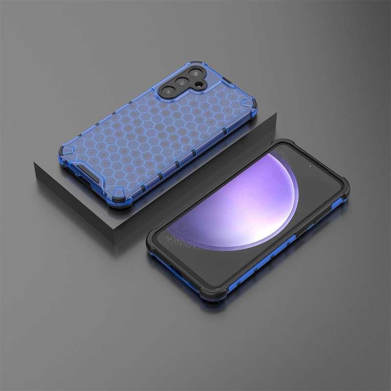 For Samsung Galaxy S23 FE 5G Shockproof Honeycomb Phone Case(White)