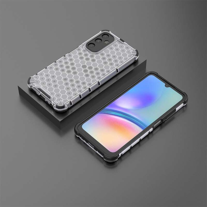For Samsung Galaxy A05s Shockproof Honeycomb Phone Case(Black)