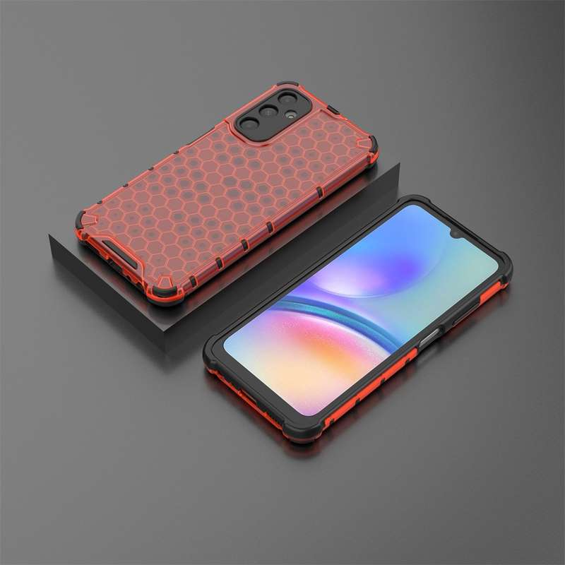 For Samsung Galaxy A05s Shockproof Honeycomb Phone Case(Black)