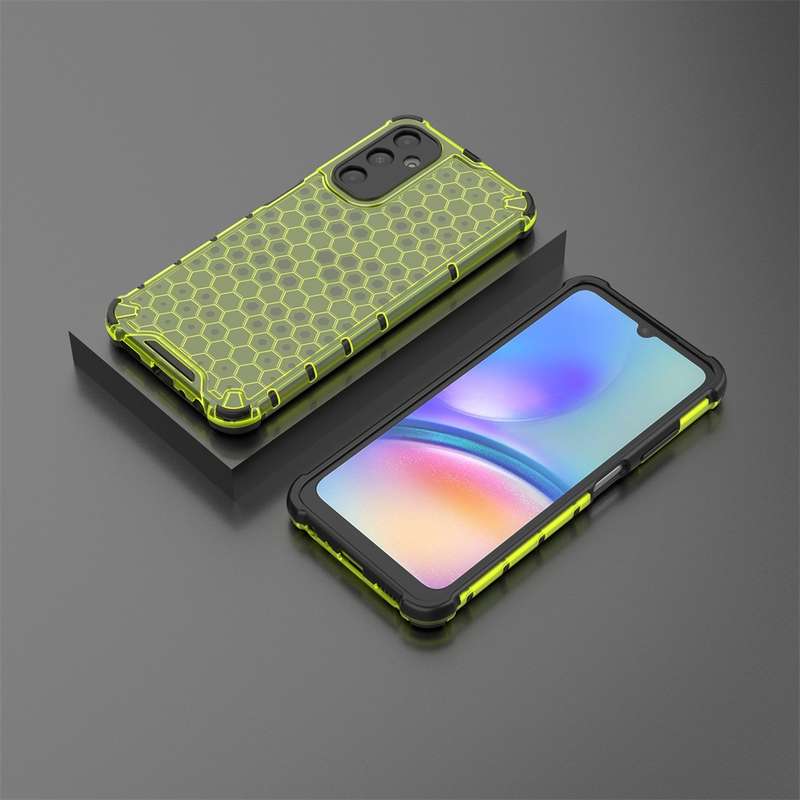For Samsung Galaxy A05s Shockproof Honeycomb Phone Case(Black)