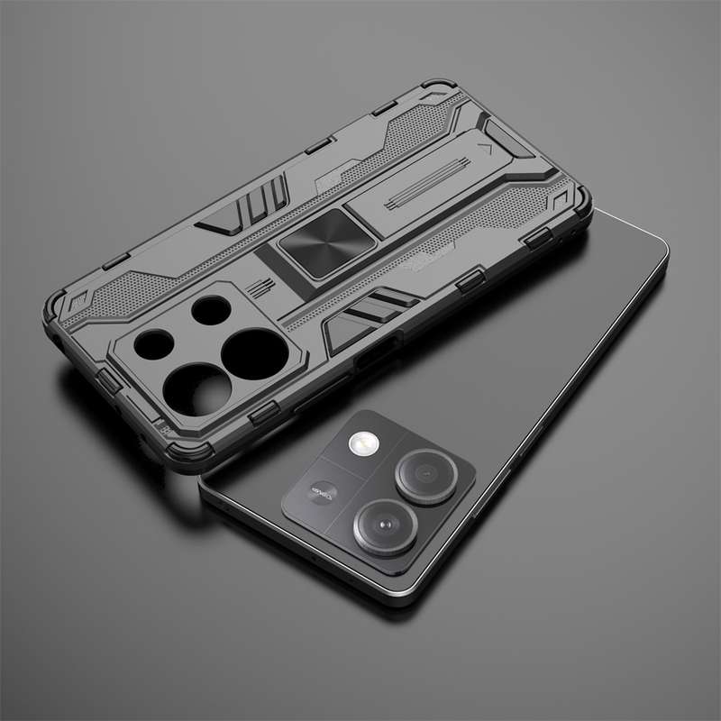For Redmi Note 13 5G Supersonic Armor PC Hybrid TPU Phone Case(Red)