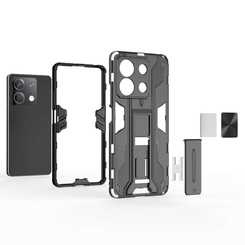 For Redmi Note 13 5G Supersonic Armor PC Hybrid TPU Phone Case(Red)