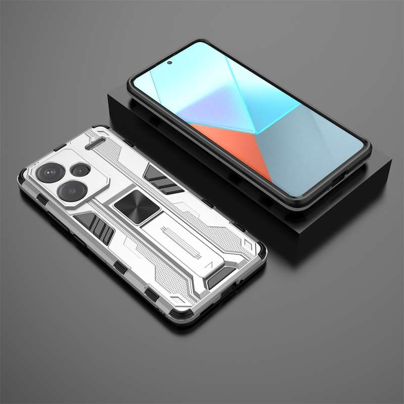 For Redmi Note 13 Pro+ Supersonic Armor PC Hybrid TPU Phone Case(Silver)