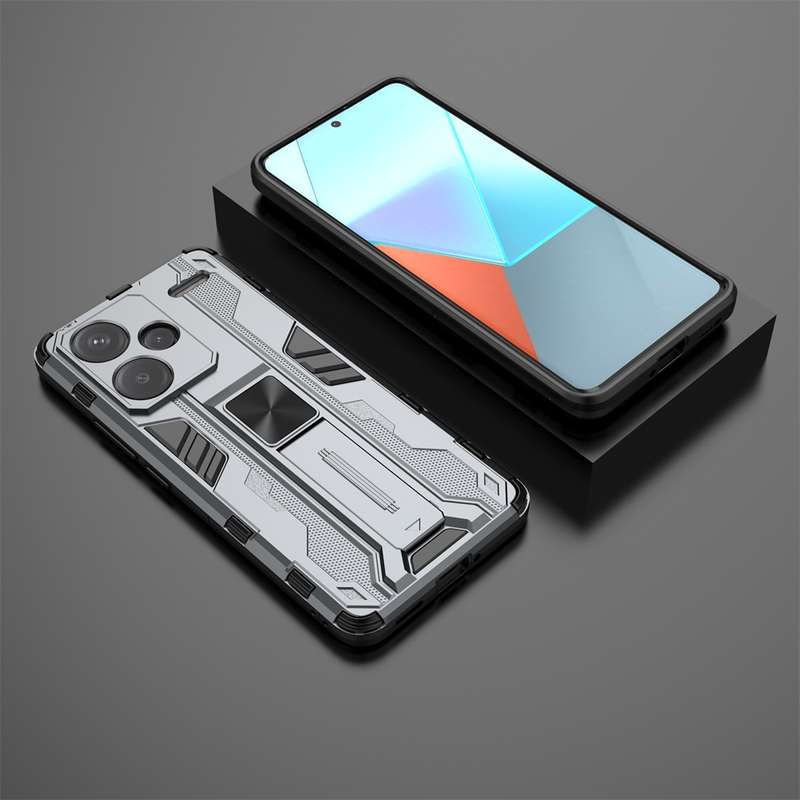 For Redmi Note 13 Pro+ Supersonic Armor PC Hybrid TPU Phone Case(Silver)
