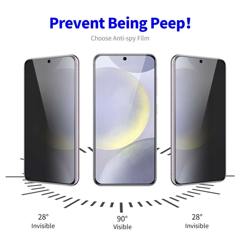 For Samsung Galaxy S24 5G 2pcs ENKAY Hat-Prince 28 Degree Anti-peeping Privacy Tempered Glass F