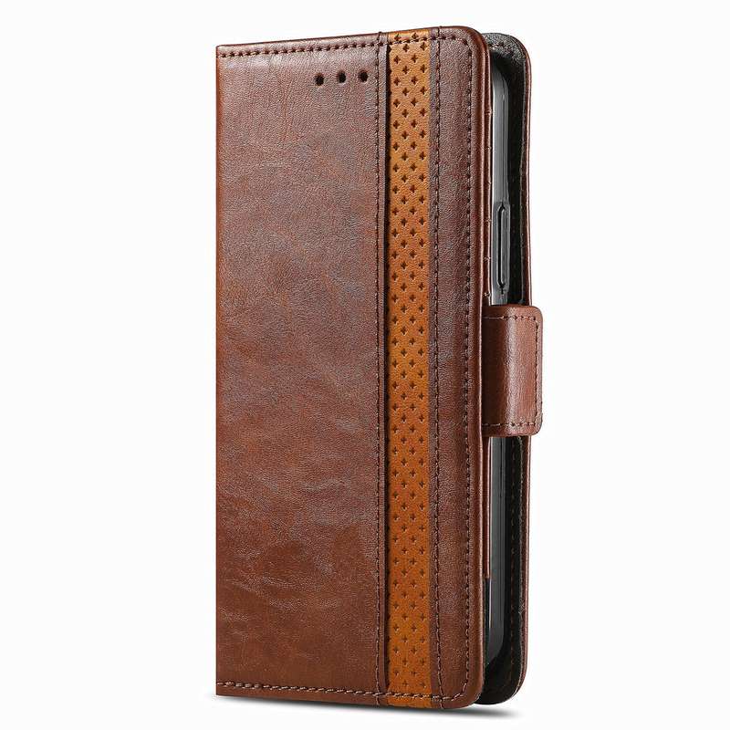 For Samsung Galaxy C55 CaseNeo Splicing Dual Magnetic Buckle Leather Phone Case(Brown)