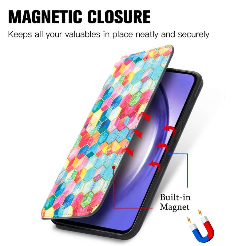 For Samsung Galaxy A55 5G CaseNeo Colorful Magnetic Leather Phone Case(Magic Space)