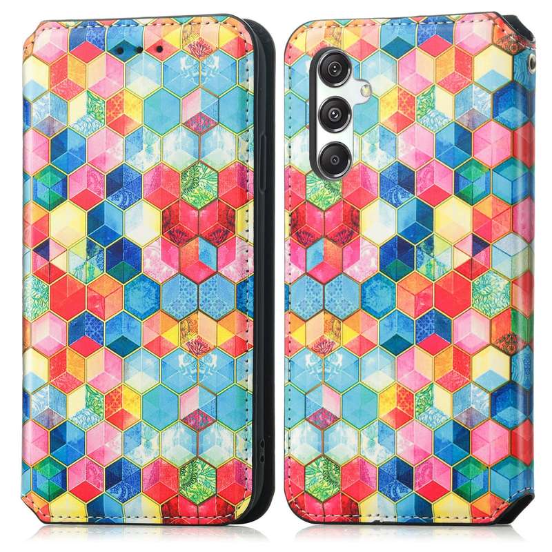 For Samsung Galaxy M34 5G CaseNeo Colorful Magnetic Leather Phone Case(Magic Space)