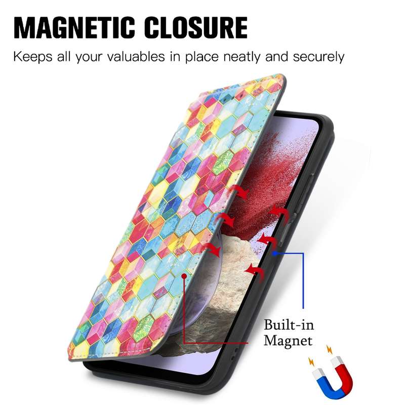 For Samsung Galaxy M34 5G CaseNeo Colorful Magnetic Leather Phone Case(Magic Space)