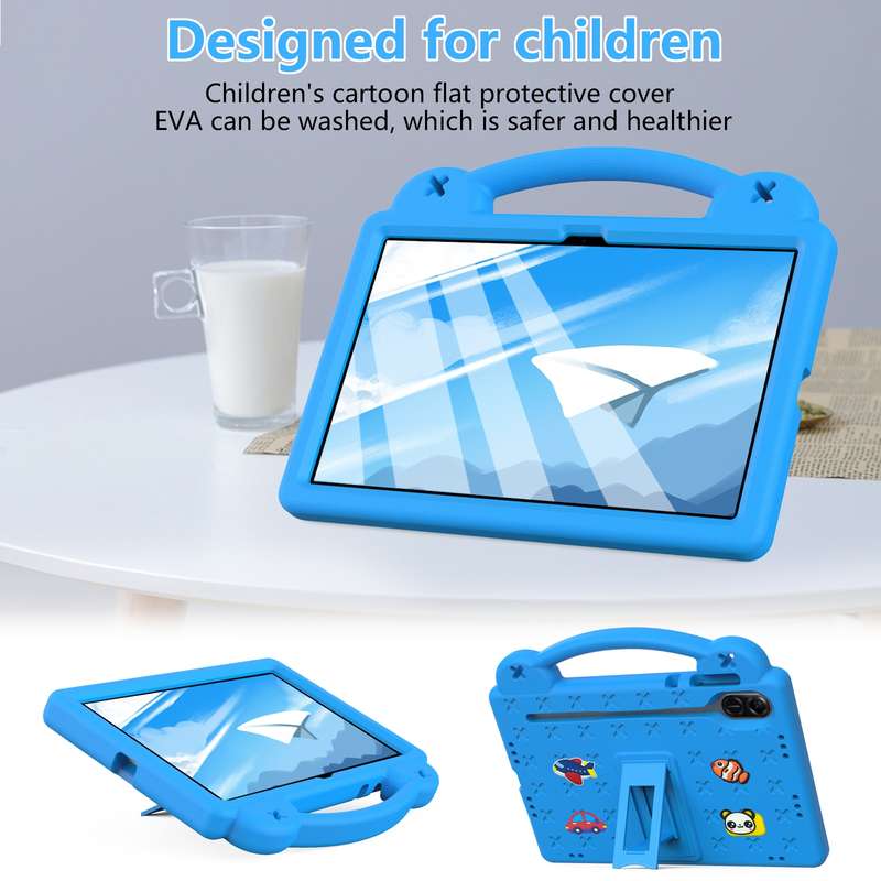 For Honor Pad X9 / X9 2024 Handle Kickstand Children EVA Shockproof Tablet Case(Yellow)