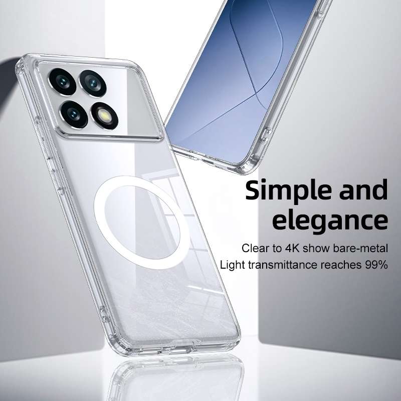 For Xiaomi Redmi K70E MagSafe Armor Clear TPU Hybrid PC Phone Case(Transparent)
