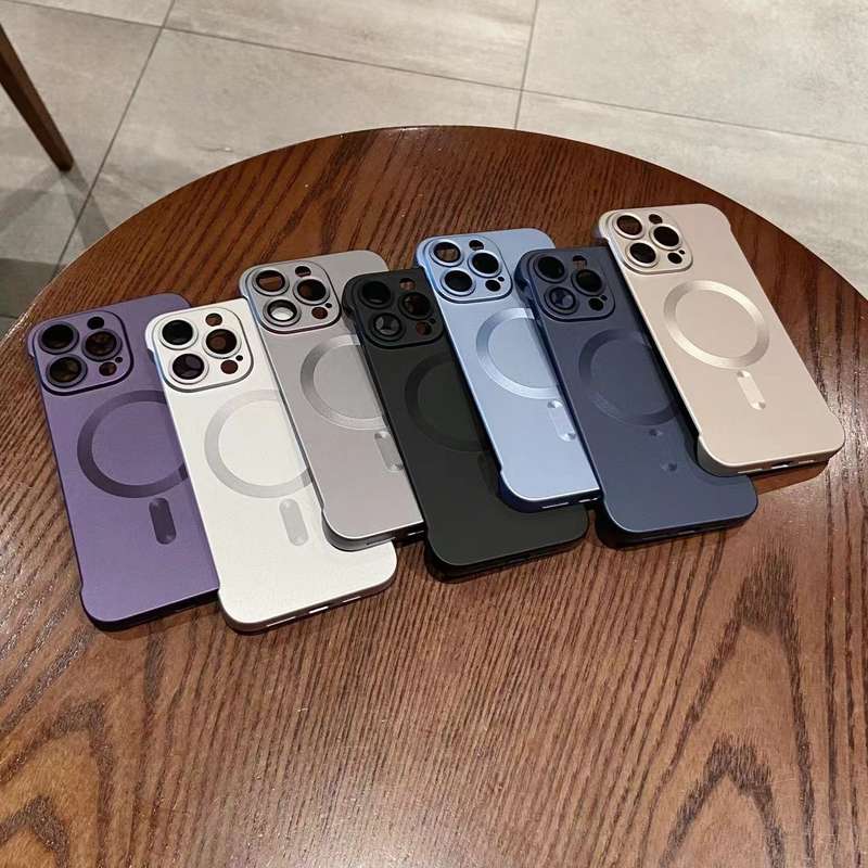 For iPhone 16 Pro Max Frameless MagSafe PC Phone Case(Gary)