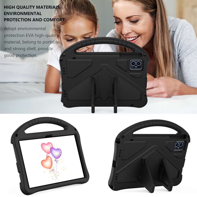 For Blackview Tab 80 10.1 2023 EVA Shockproof Tablet Case with Holder(Rose Red)
